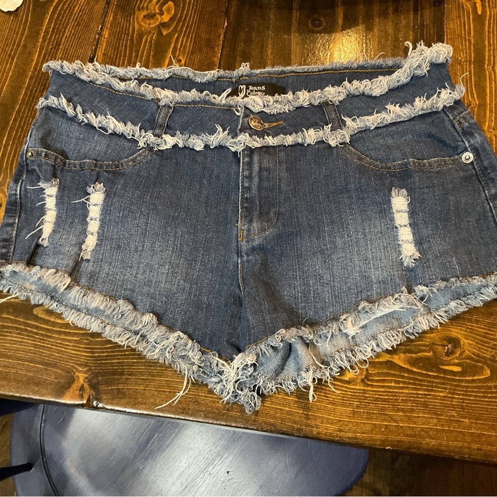 Women's Denim Frayed Shorts